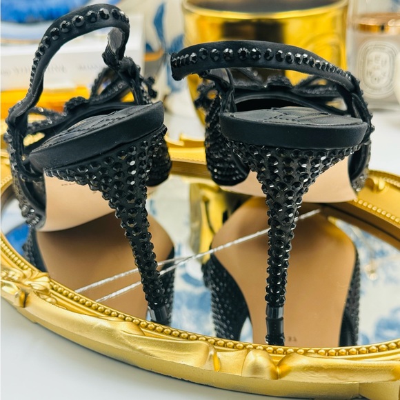 🆕 KURT GEIGER LONDON 🧿 NWOT Belgravia Bow Crystal Slingback Heels - Sz 37 - Picture 8 of 16